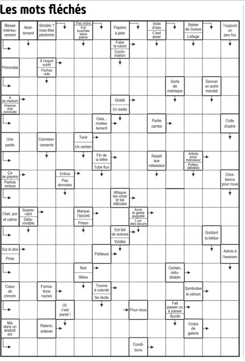 Les mots fléchés