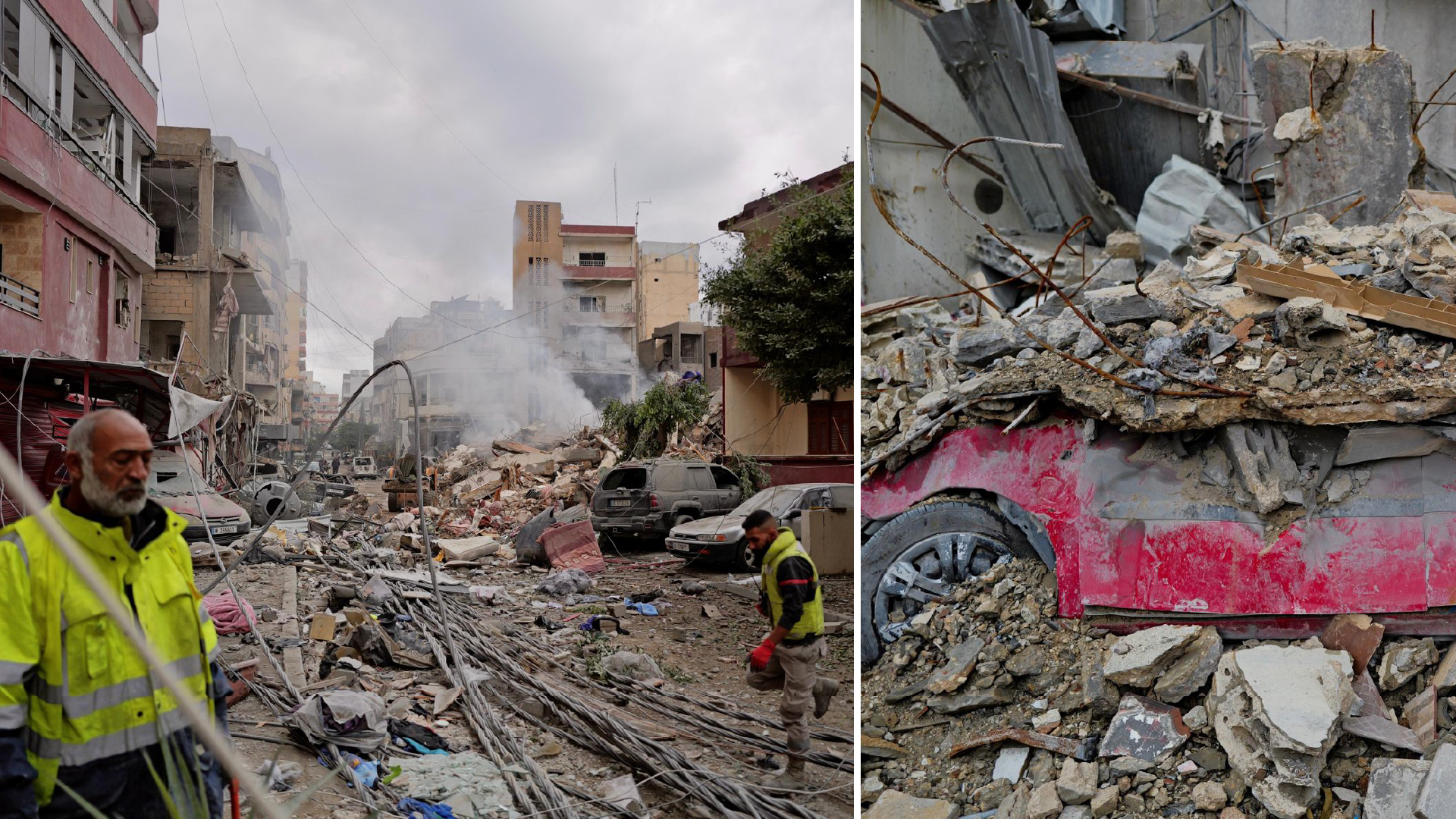 Les décombres dans la ville de Tyr, dans le sud du pays, le 27 novembre 2024. Matthieu Karam/L’Orient-Le Jour.