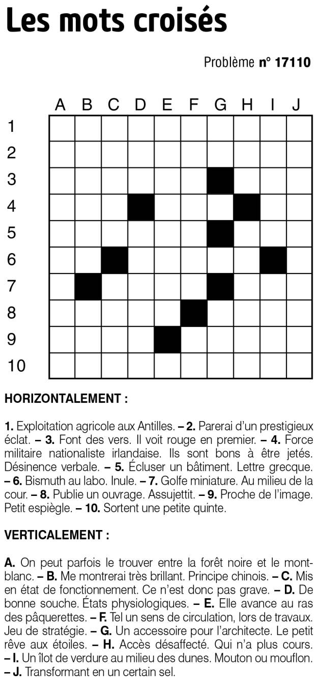 Les mots croisés