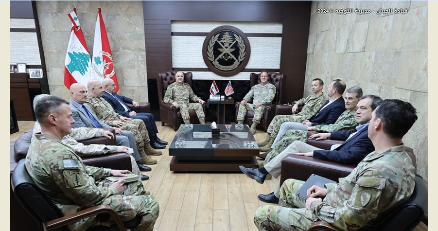 Lebanese Army commander, US CENTCOM chief discuss regional developments, cease-fire progress
