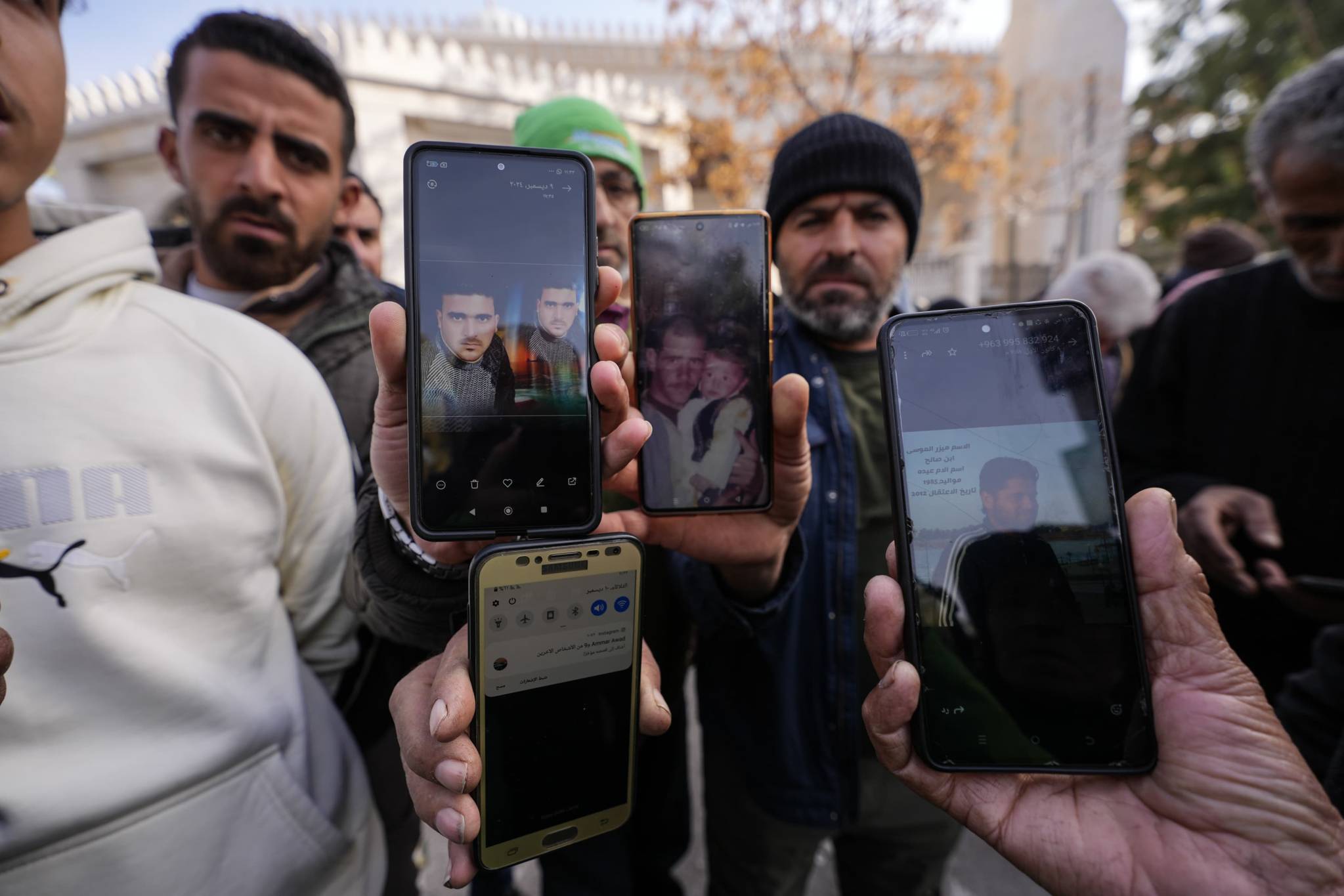People from various towns in the Damascus countryside, and even from more distant regions like Hama, traveled to Sednaya prison on Monday, but without success. They were then directed to this mosque, which has been converted into a registration center for the searches. (Photo: Mohammad Yassin)