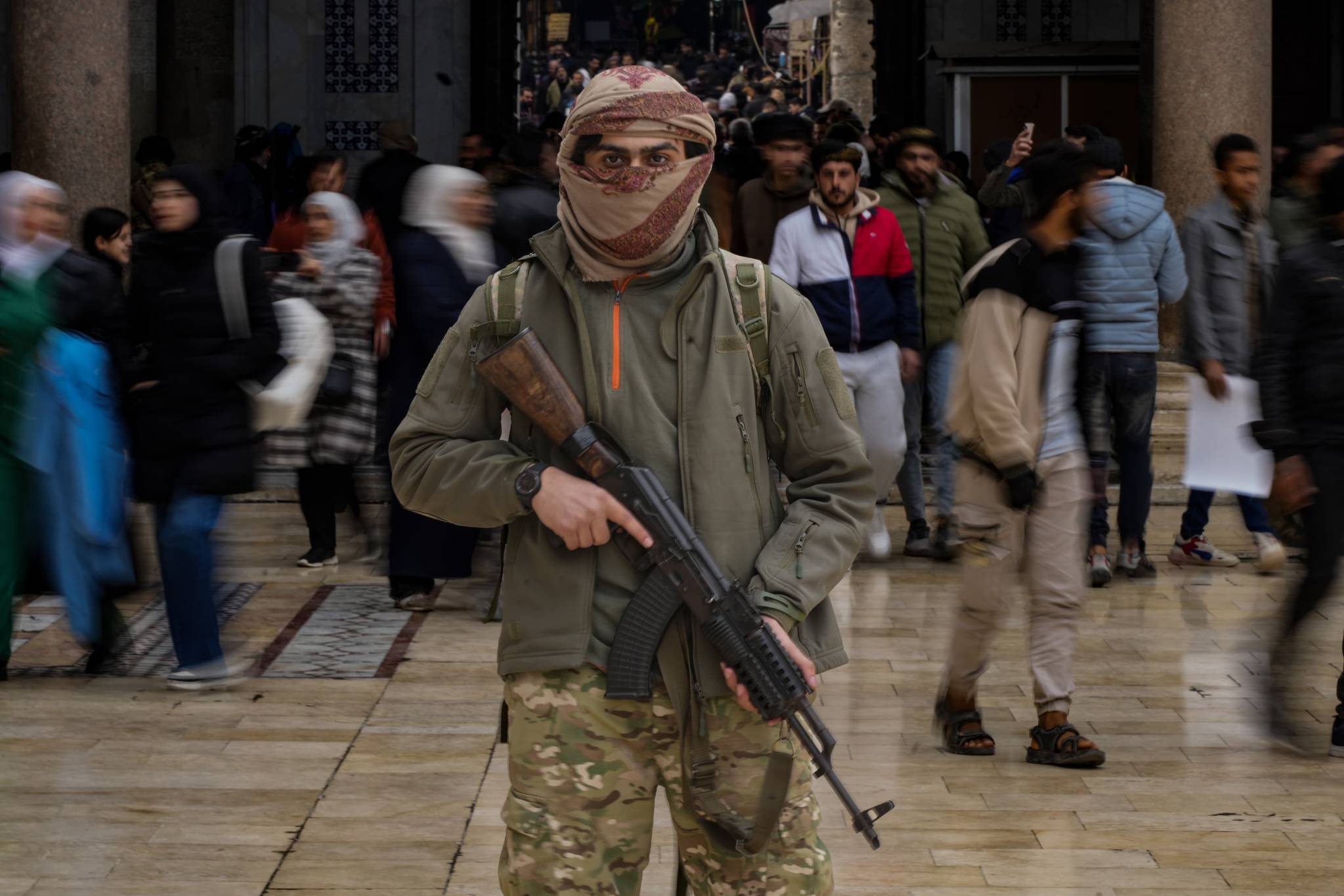 The military and police of Bashar al-Assad's now-toppled regime are replaced now with armed men in fatigues and a different allegiance. (Credit: Mohammad Yassin/L'Orient Today)