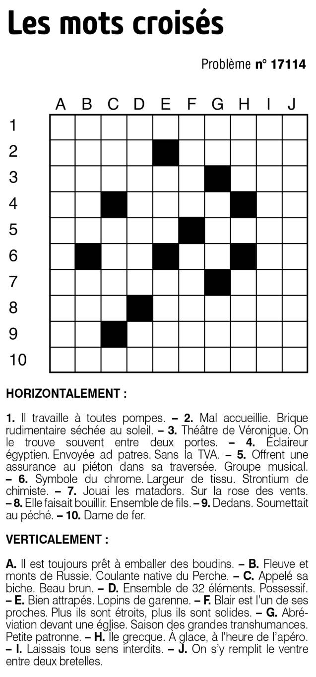 Les mots croisés