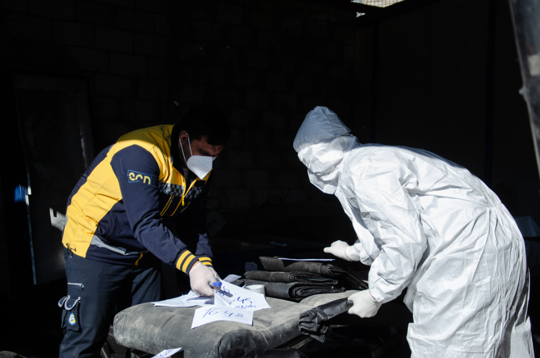 In Syria, the rescue workers who have now become body collectors