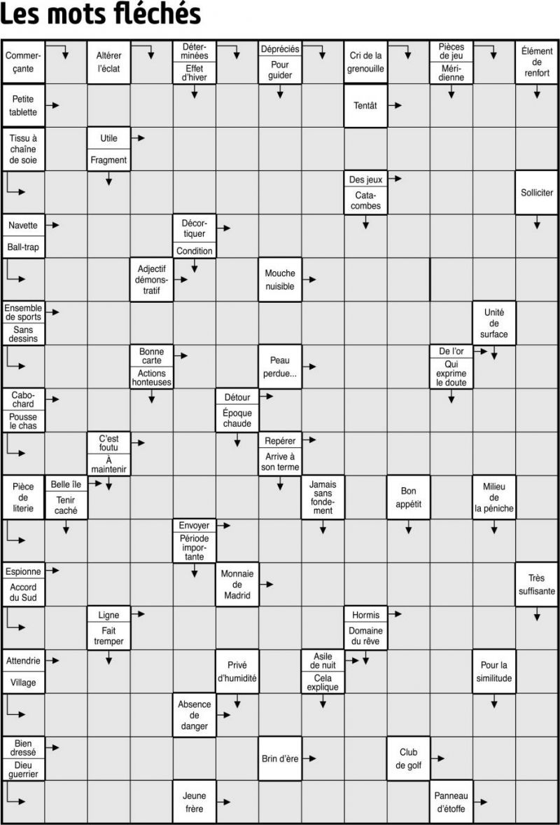 Les mots fléchés