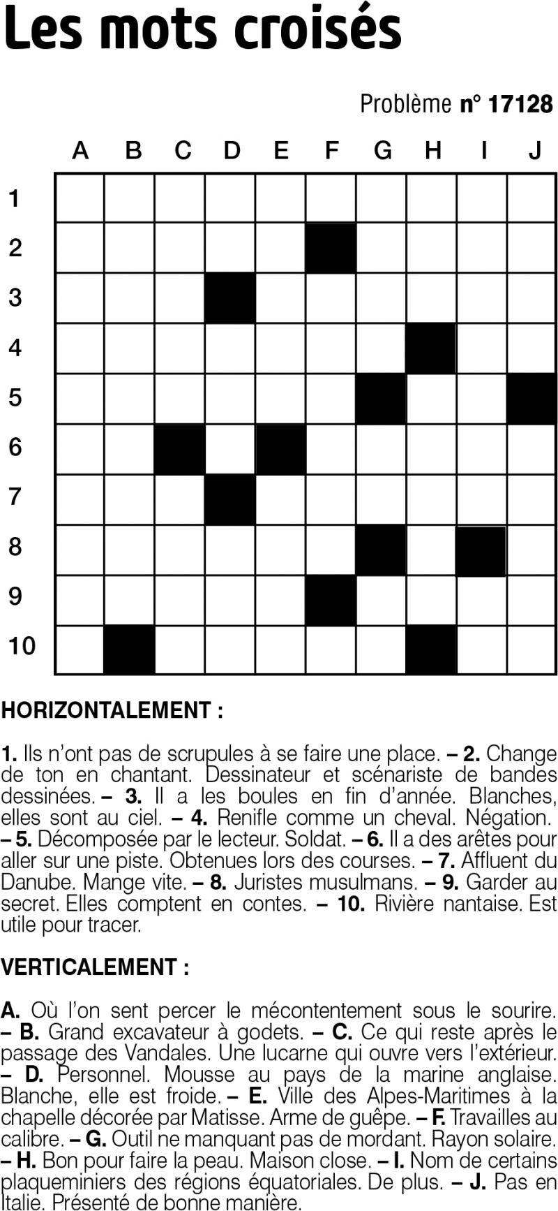 Les mots croisés