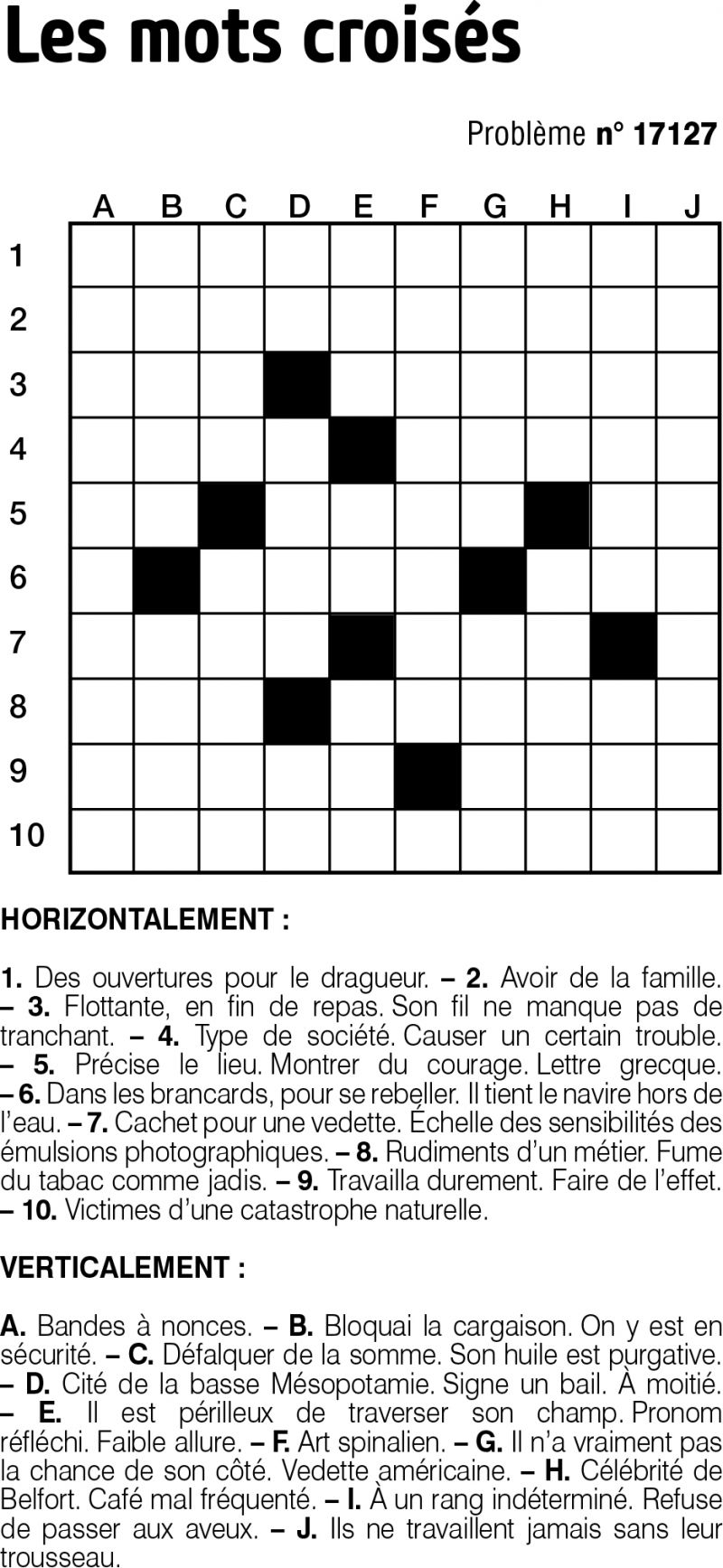 Les mots croisés