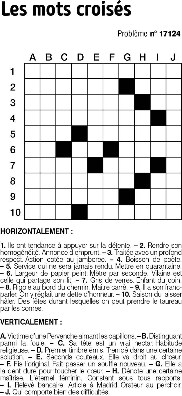 Les mots croisés
