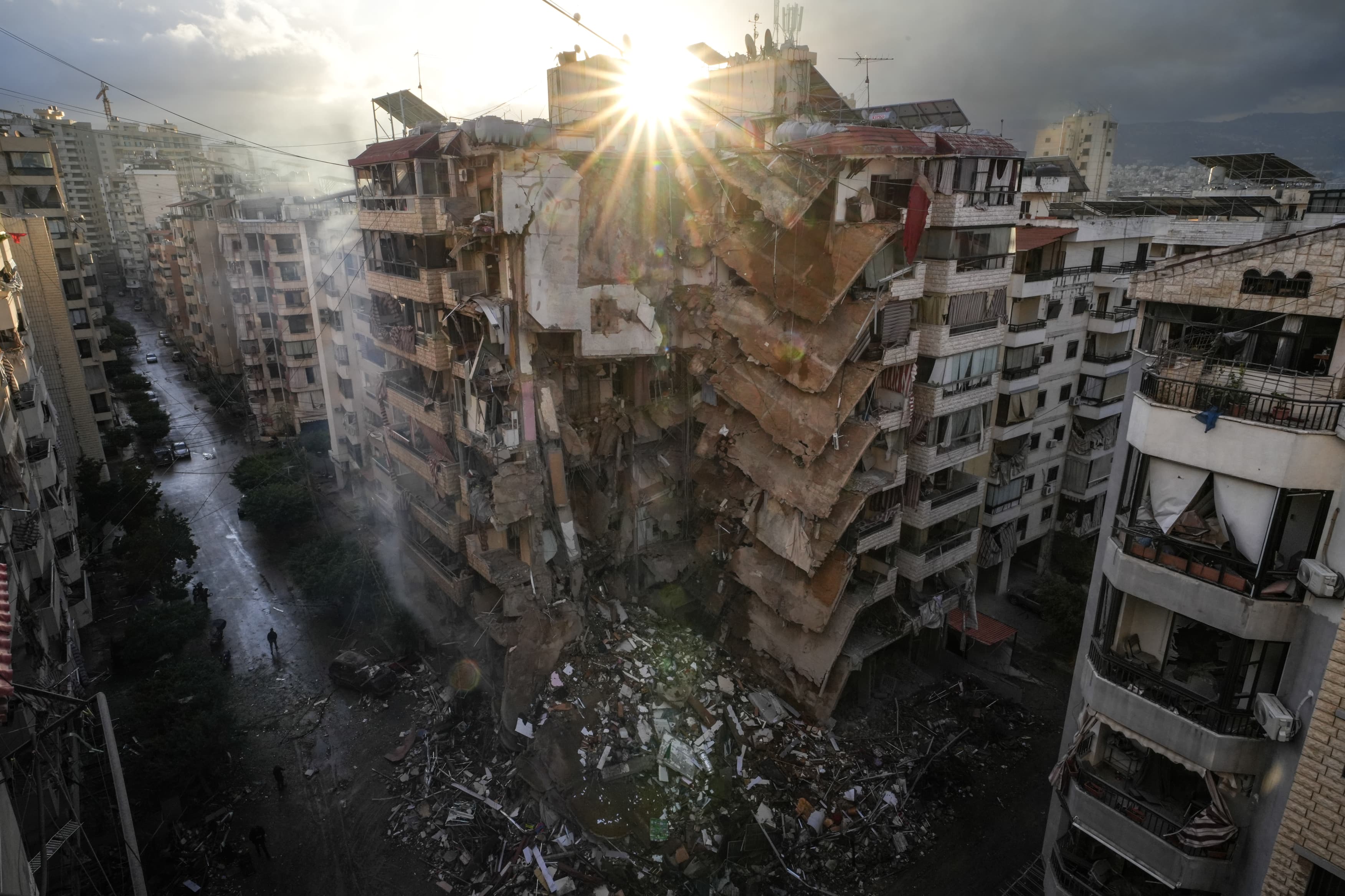 On Nov. 25, an Israeli missile ripped open a building in the Chiyah neighborhood in the southern suburbs. (Credit: Mohammad Yassine)