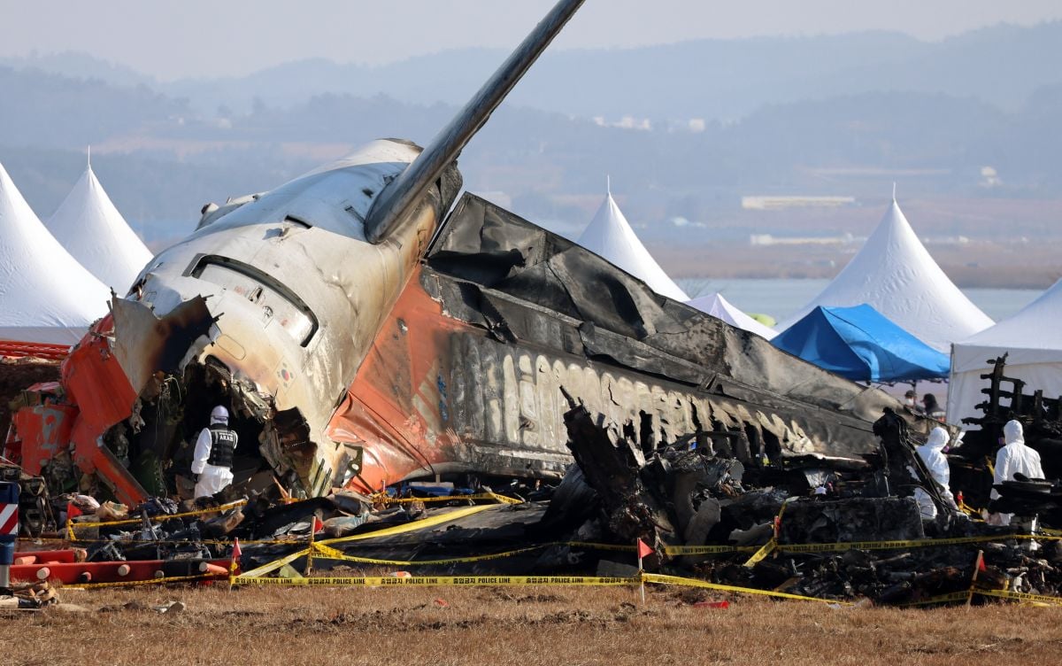 Perquisition à l'aéroport de Muan, après le crash d'un Boeing de Jeju Air