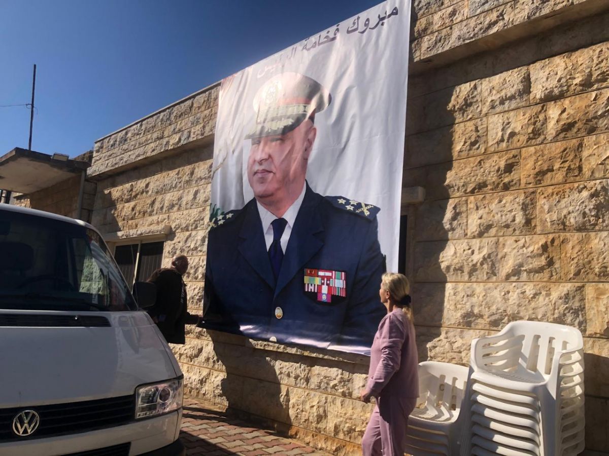 In Joseph Aoun's hometown of Aishieh, pride is on everyone's lips