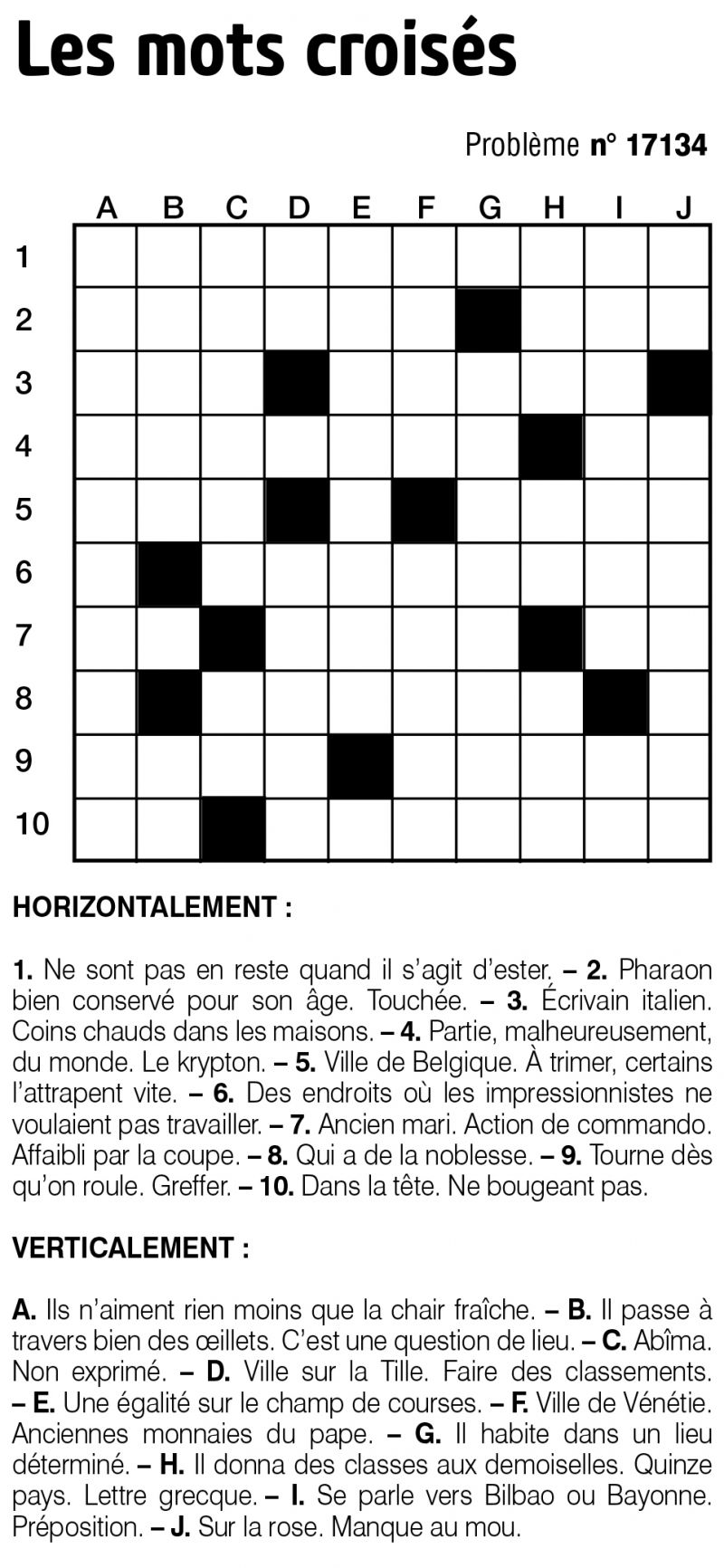 Les mots croisés