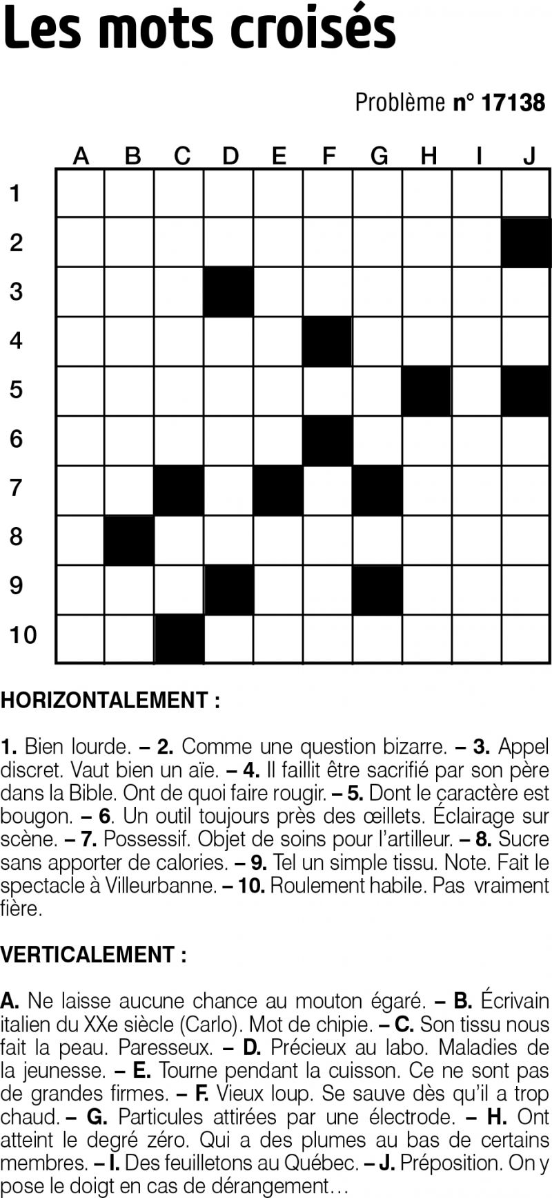Les mots croisés