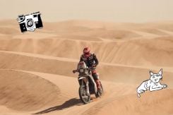 Rafic Eid during a stage of the Dakar 2025 in Saudi Arabia. Photo taken from his Instagram account.