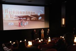 During the IDFA awards ceremony. Photo courtesy of the artist.
