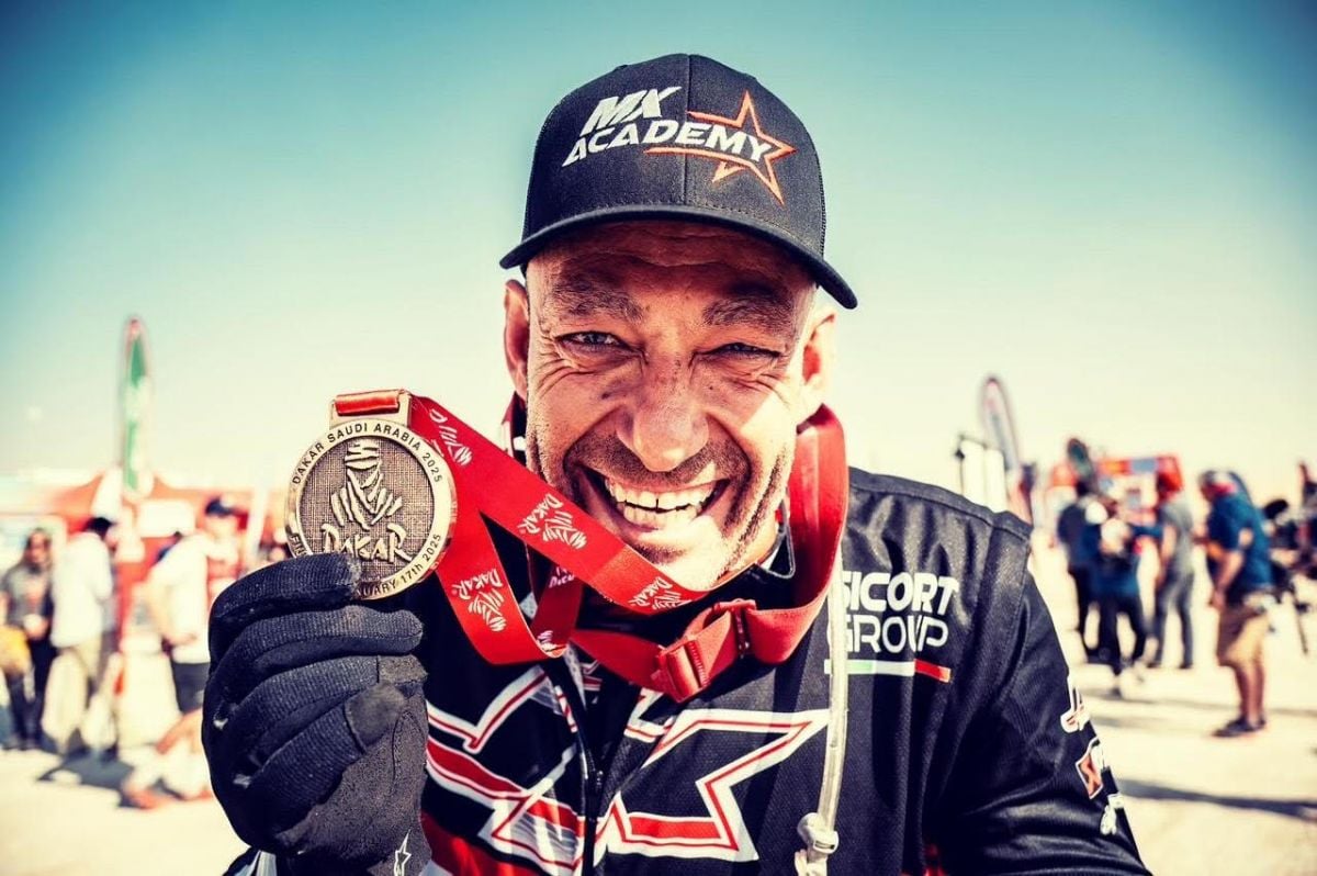 Au Dakar 2025, le motard libanais Rafic Eid termine 1er coureur du Moyen-Orient