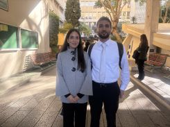 Maria el-Tom et Georges Younès, deux étudiants de l’USJ qui ont participé au programme de cette année sur les carrières. Suzanne Baalkini/L’Orient-Le Jour