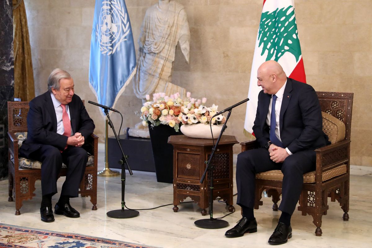 La communauté internationale « n’acceptera pas que la guerre reprenne », insiste Guterres pour clore sa visite au Liban