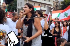 Artist and performer Perla Joe Maaloui lent her voice to Lebanon’s 2019-20 street demos. (Courtesy of Abbout Productions)