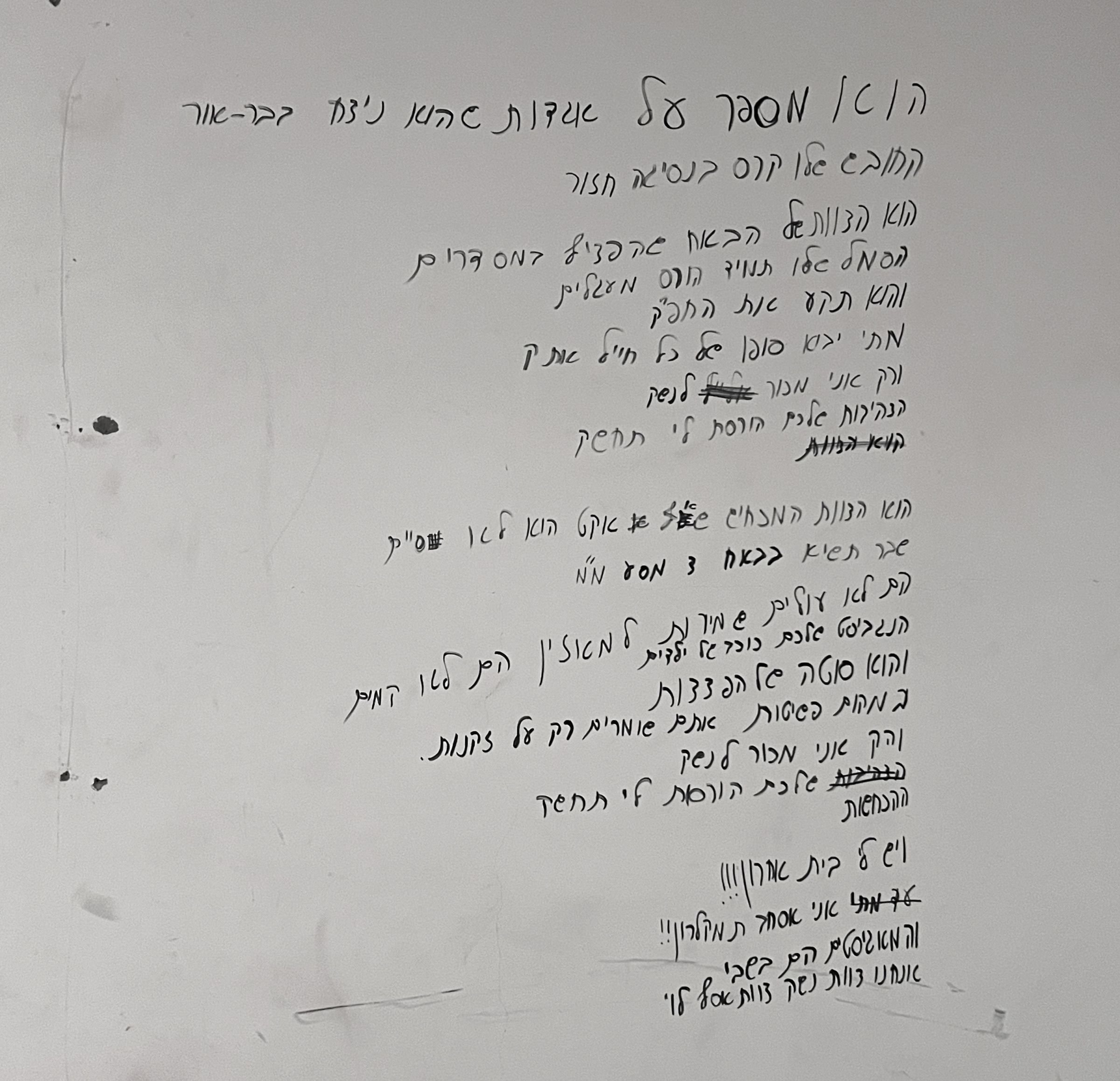 Un long texte semblant évoquer les actions d’un soldat.
« Suis-le seul accro aux armes ?
Votre petitesse détruit mon désir », lit-on à deux reprises dans ce texte. Photo OLJ