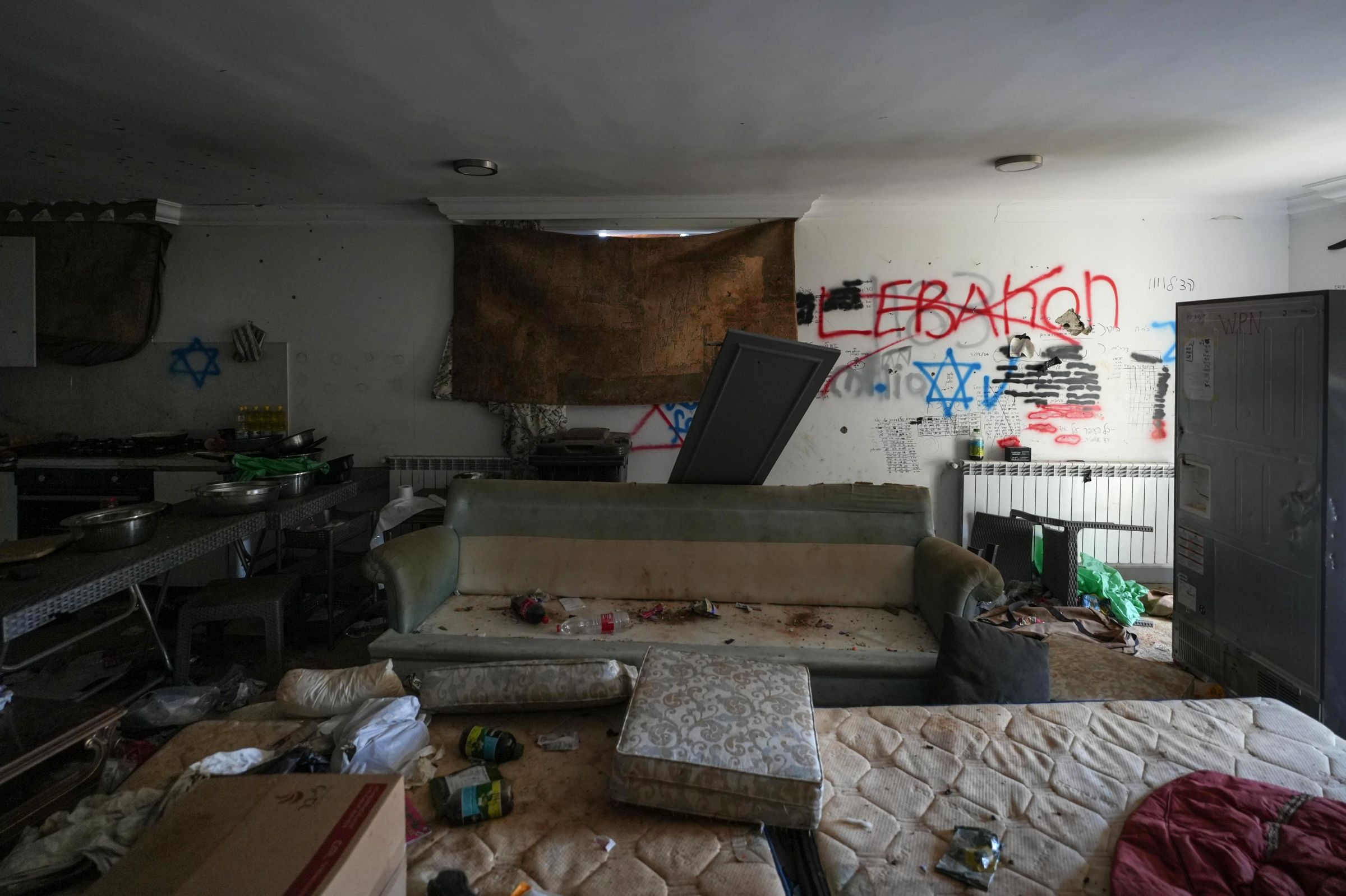 C'est dans un état innommable que les soldats ont laissé cette maison. Photo Mohammad Yassine