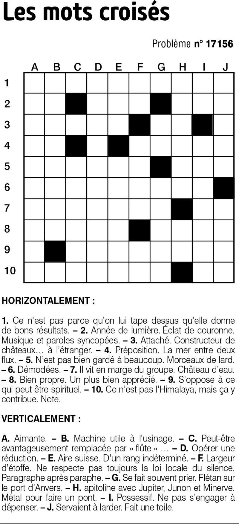 Les mots croisés