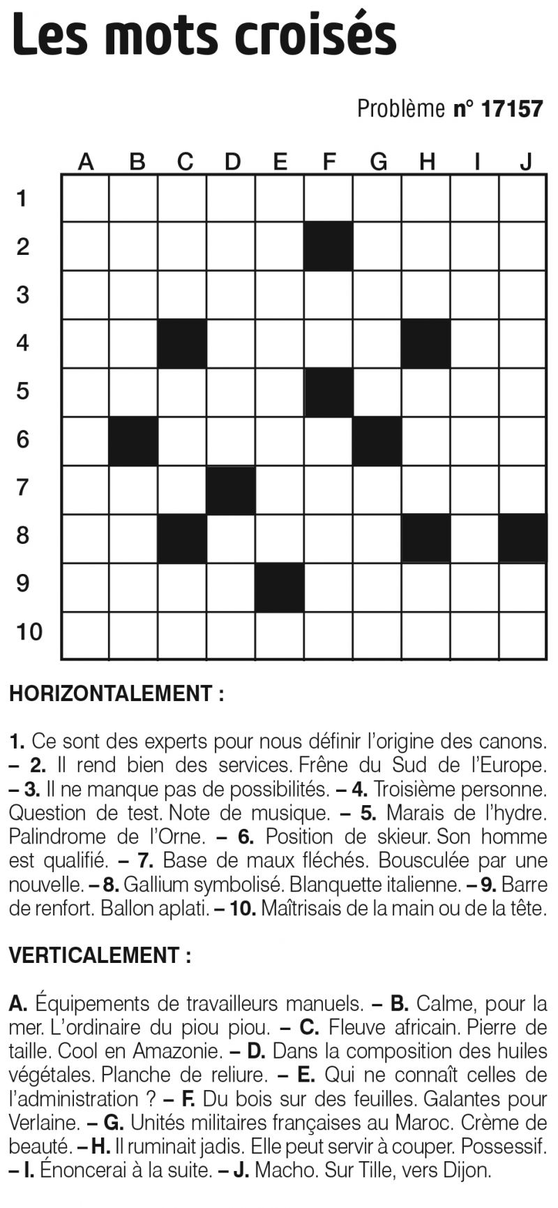 Les mots croisés