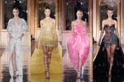 Les modèles semblent parfois taillés dans un cristal brut. Zuhair Murad/Montage L'OLJ