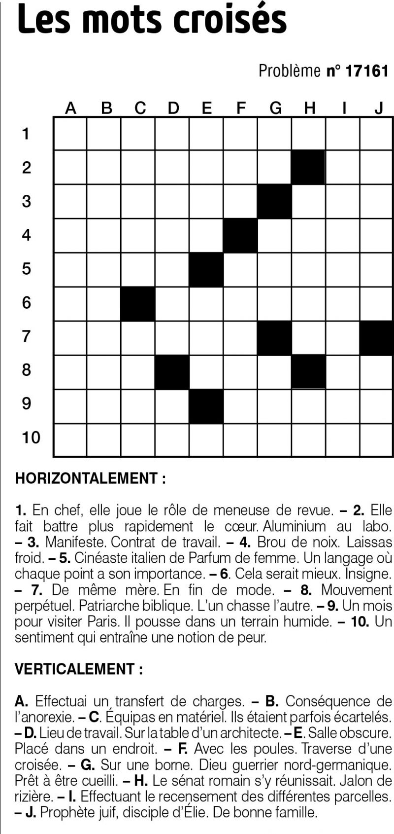 Les mots croisés