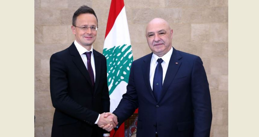 Hungarian foreign minister visits Joseph Aoun, Gebran Bassil