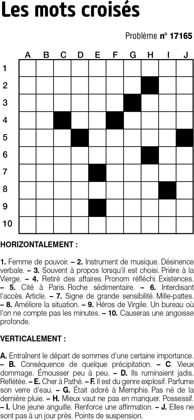 Les mots croisés