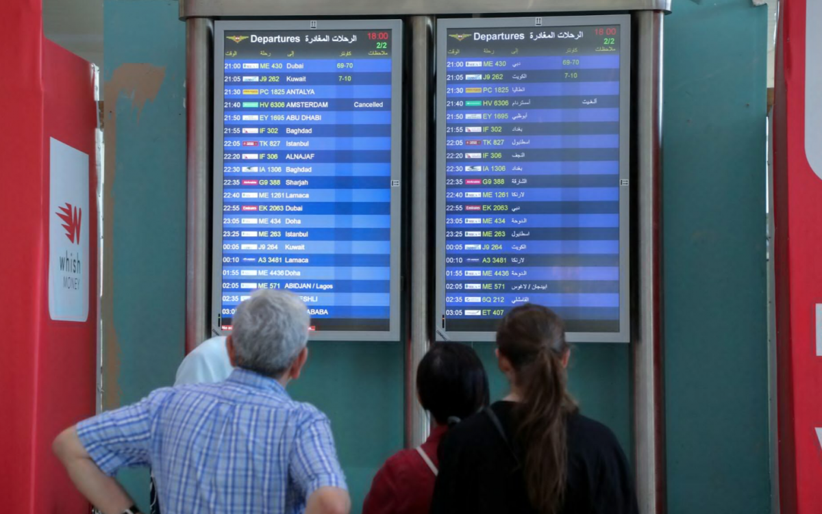 Iranian citizens turned away at Beirut's airport amid air travel crisis with Tehran