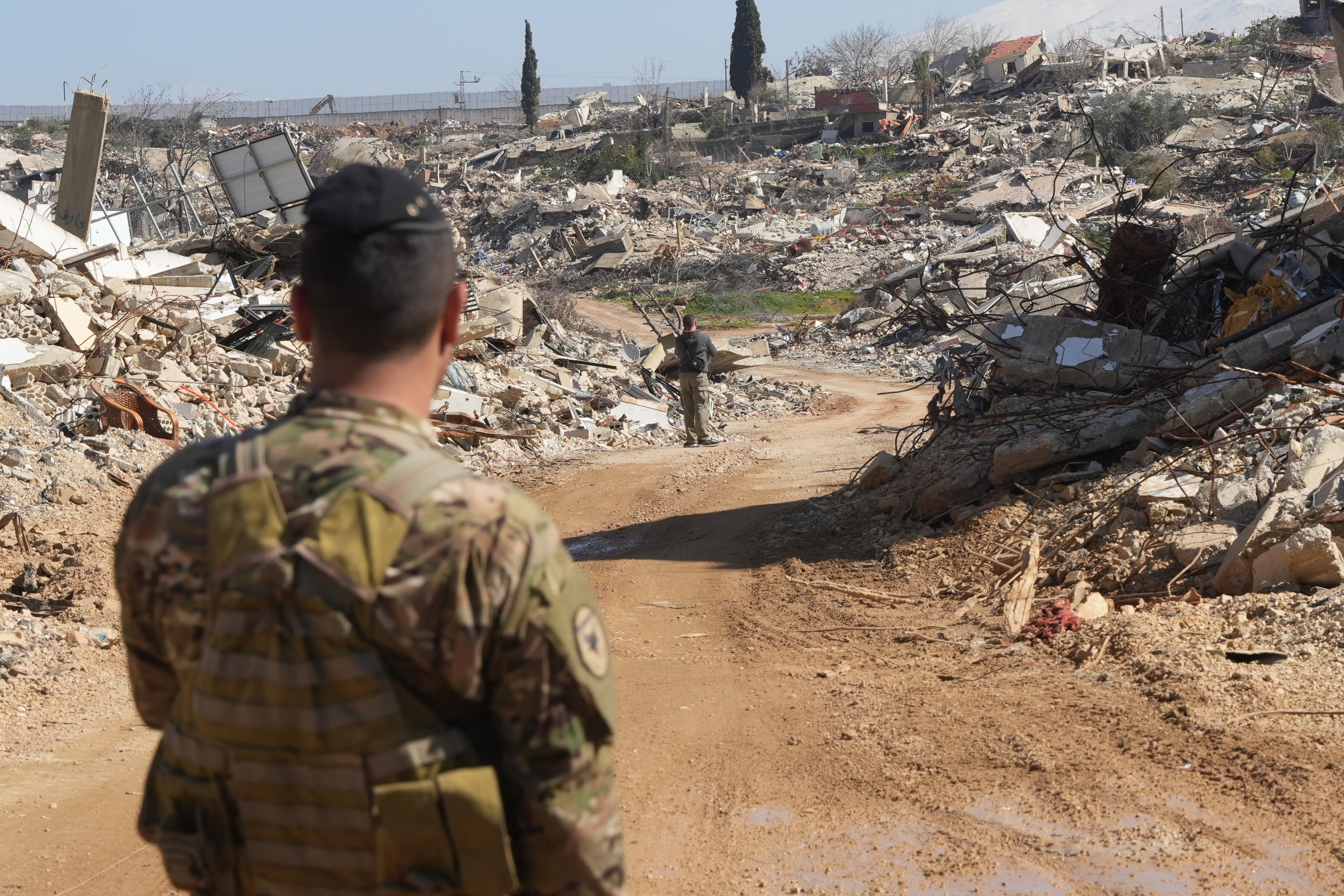 The Lebanese Army deployed in the village.  (Credit:  Mohammad Yassine/OLJ)