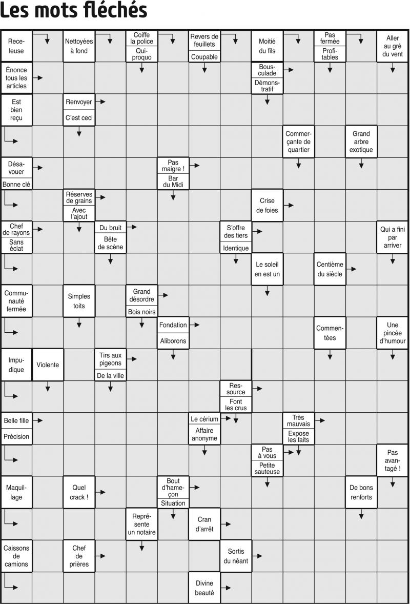 Les mots fléchés
