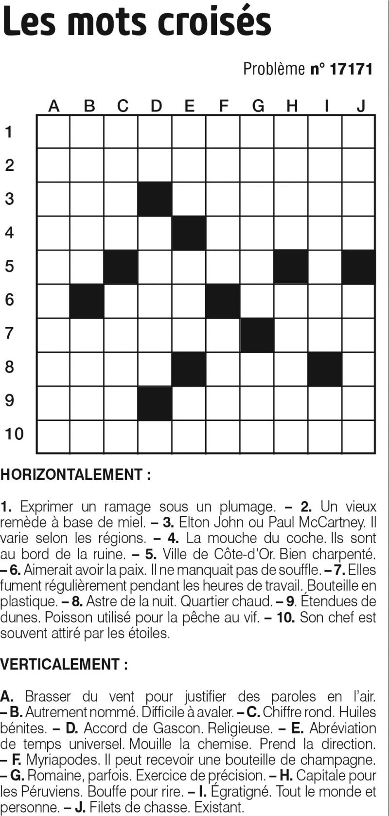 Les mots croisés