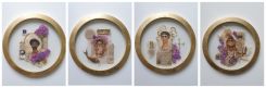Les œuvres de Abdallah Hatoum évoquant le style des portraits funéraires de Fayoum de l'Égypte ancienne. Avec l'aimable autorisation de l'artiste