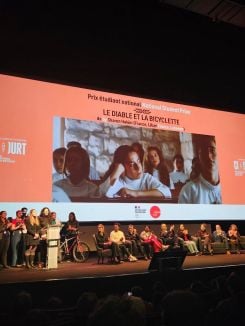 « Le diable et la bicyclette » lors de sa projection au festival du court-métrage de Clermont-Ferrand. Photo DR