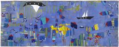 "The Big Blue," 2012. Private collection. (Courtesy of the Huguette Caland Fund)