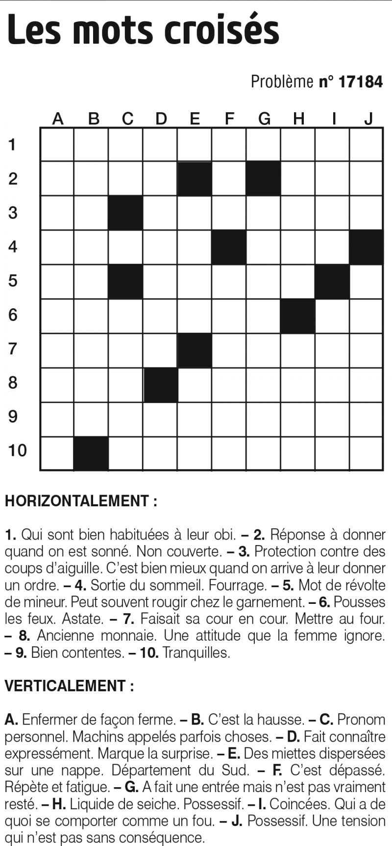Les mots croisés