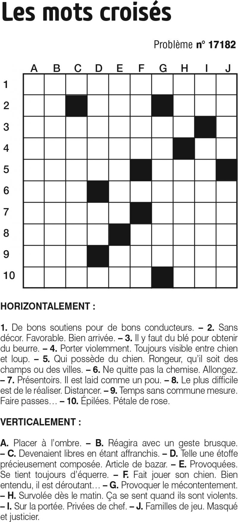 Les mots croisés