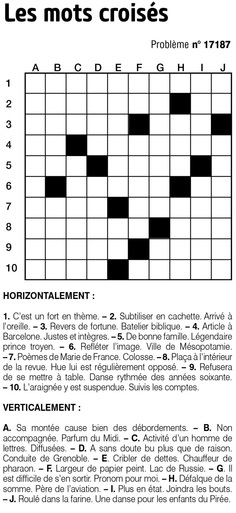 Les mots croisés