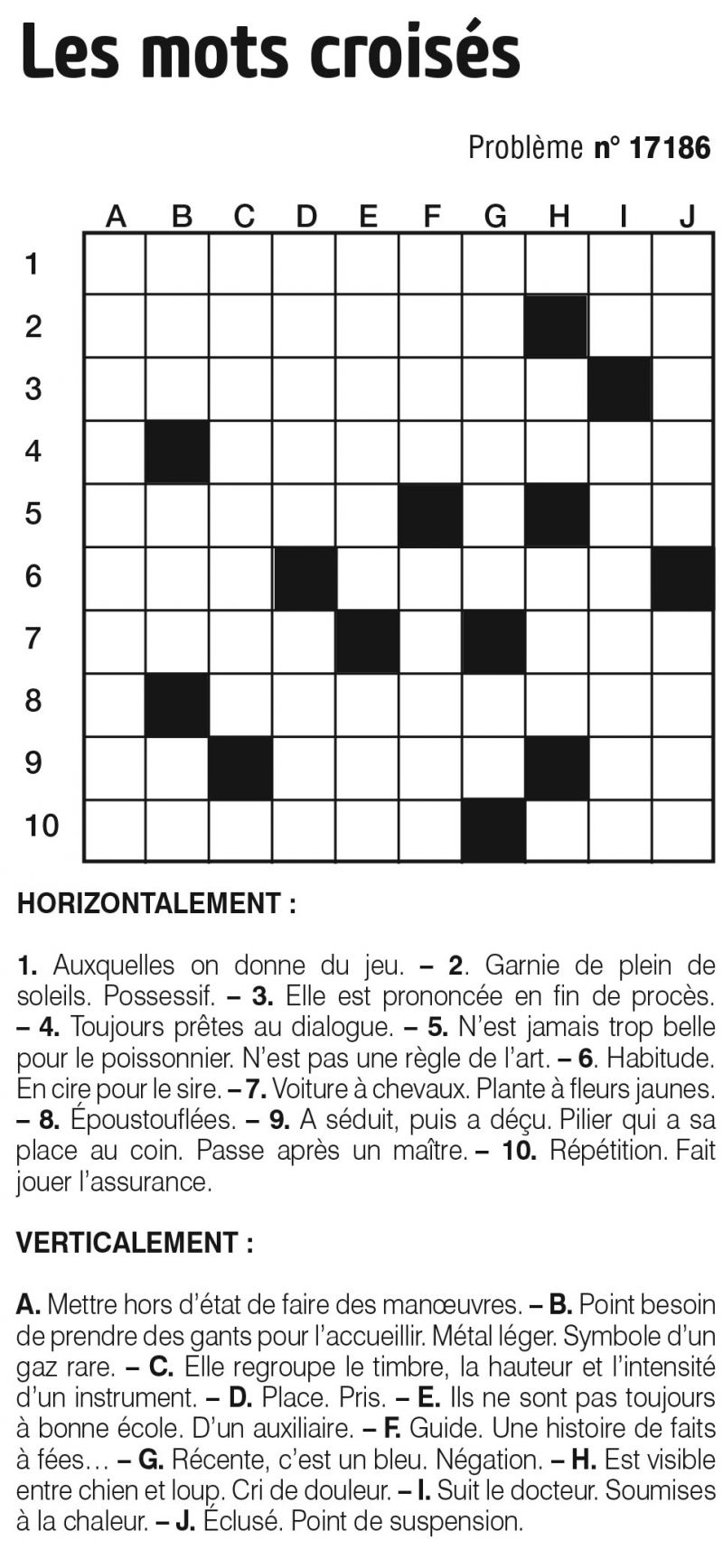 Les mots croisés
