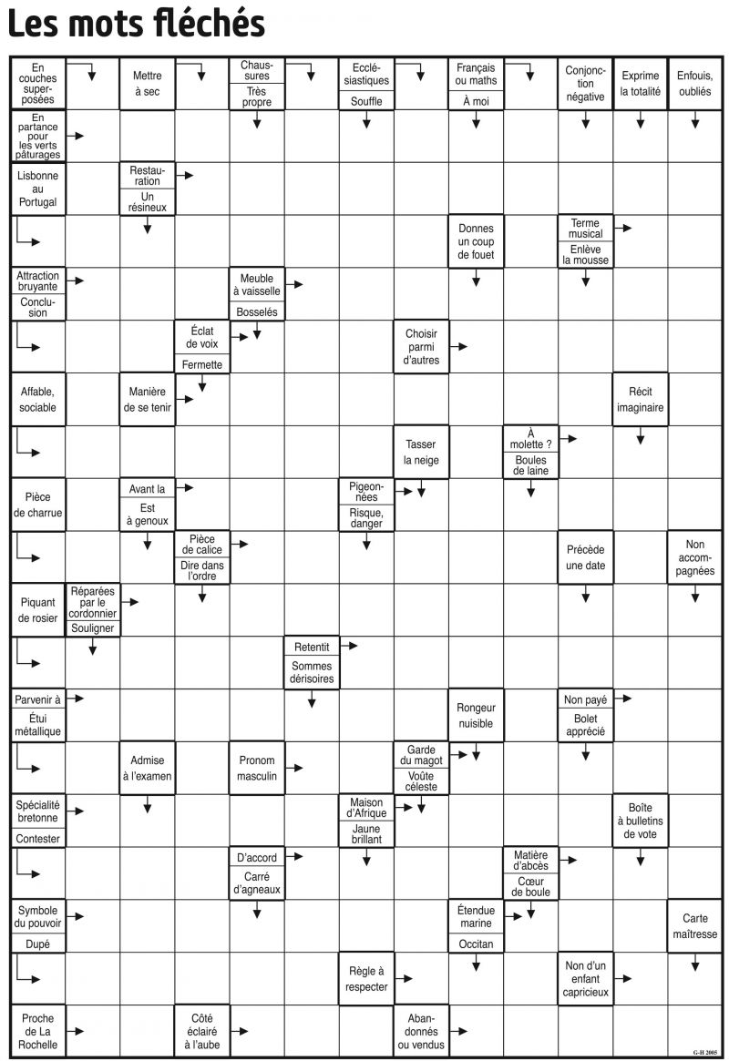 Les mots fléchés