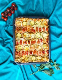 The lasagna freshly out of the oven. (Credit: Aly Baalbaky/L'Orient Today)
