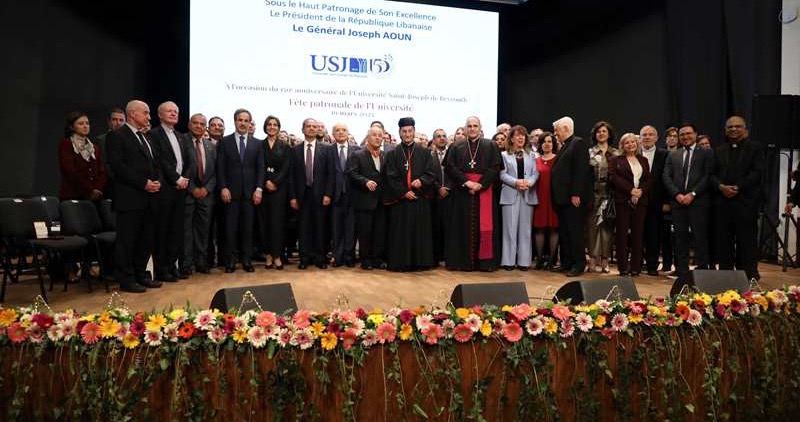 President Aoun awards USJ with National Order of the Cedar medal President Aoun awards USJ with National Order of the Cedar medal