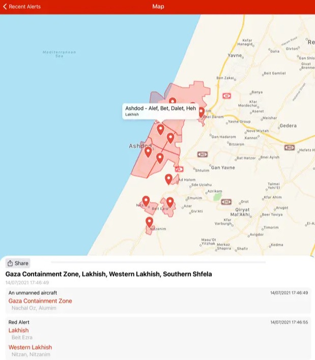 Lebanon warns security risks of Israeli app 'Tzofar'