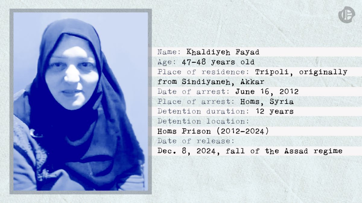 In Syria, Khaldiyeh Fayad endured 'all forms of torture'
In Syria, Khaldiyeh Fayad endured 'all forms of torture'