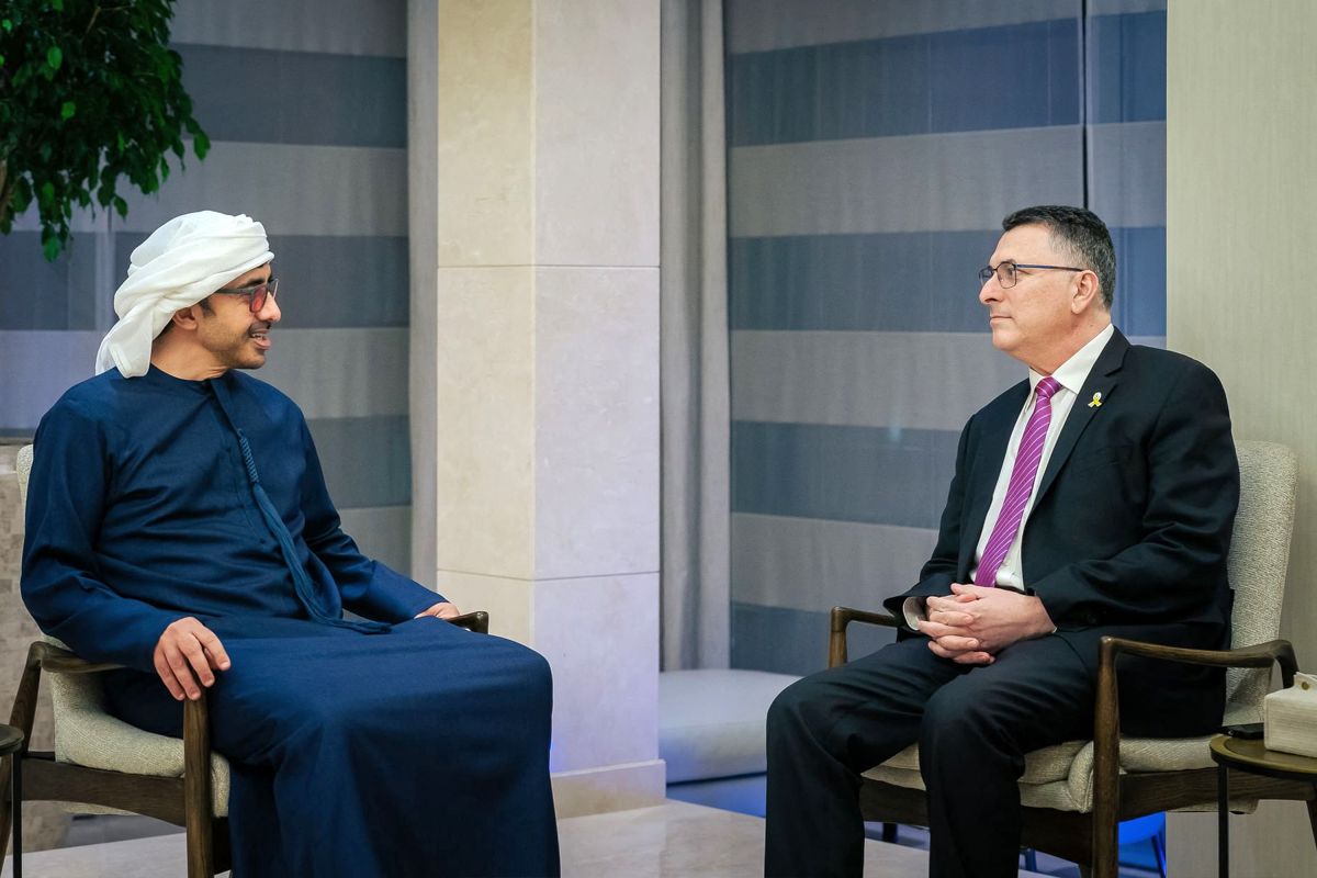 UAE presses Palestinian cause during rare talks with Israel minister