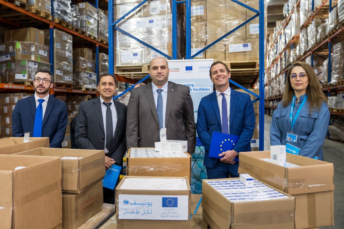 40 tons of medical supplies to Lebanon from EU, via UNICEF