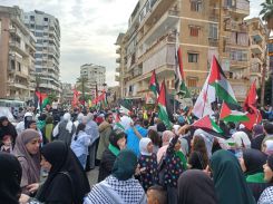 Gathering in Saïda, on April 7, 2025. Photo provided by our correspondent Mountasser Abdallah.